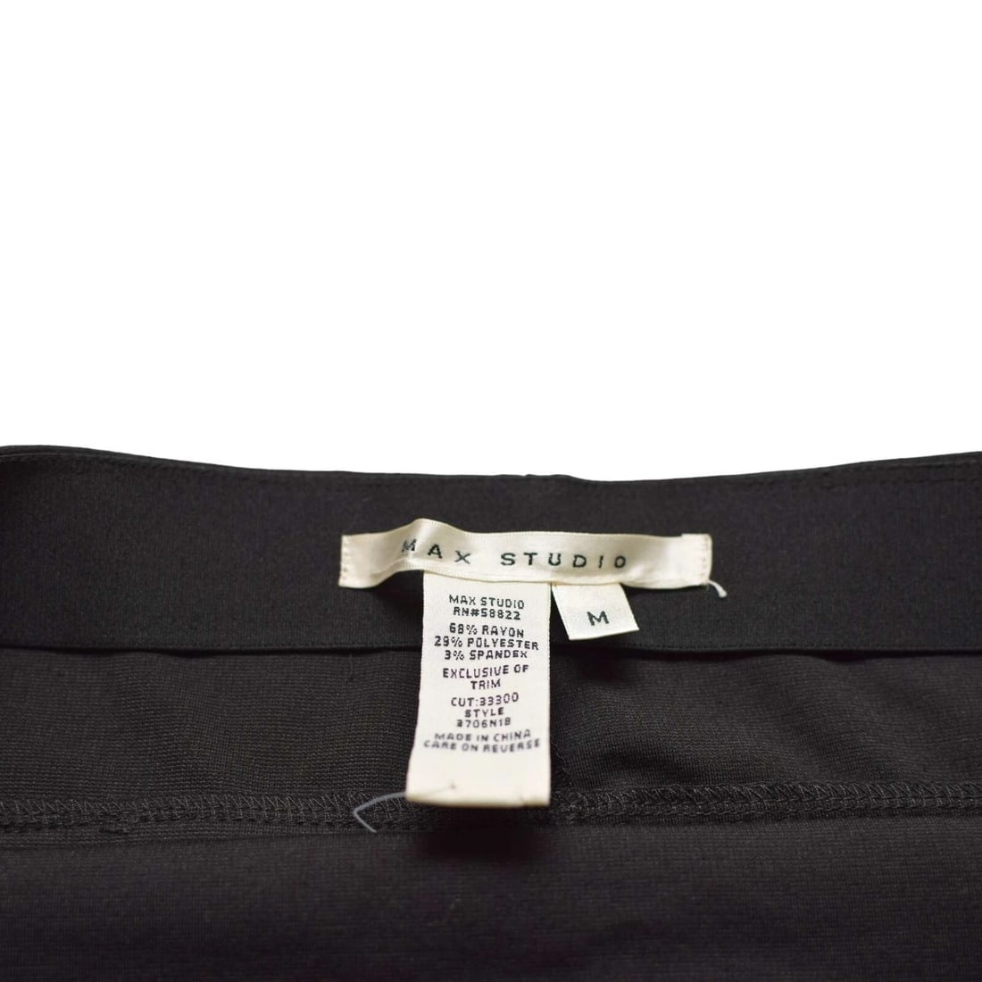 Max Studio Black Stretch Elasticated Mini Length Skirt size M - 3