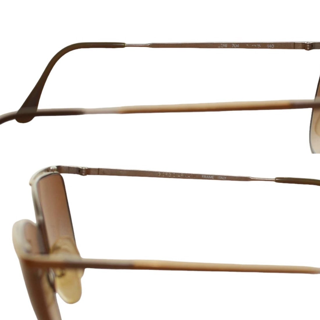 Giorgio Armani Bronze & Silver tone Metallic Designer Sunglasses - 3