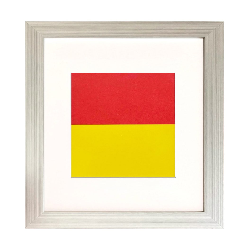Ellsworth Kelly 1999 Red Yellow 3 framed: Title: Ellsworth Kelly 1999 Red Yellow 3 framed Description: Artist: Ellsworth Kelly Title: Red YellowMedium: Linogravure 3 Marks: Not signed, not numbered Printed: 1999 by Heinrich Winterscheidt,