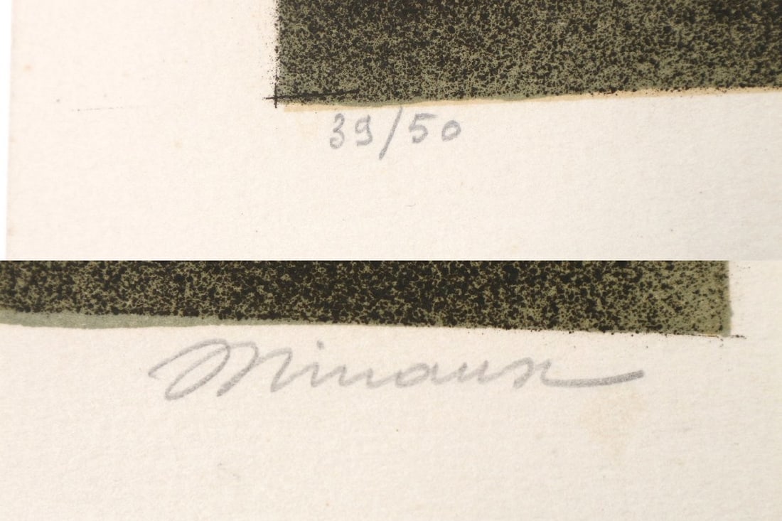 Andre Minaux Original Lithograph 1968 Signed & numbered - 3