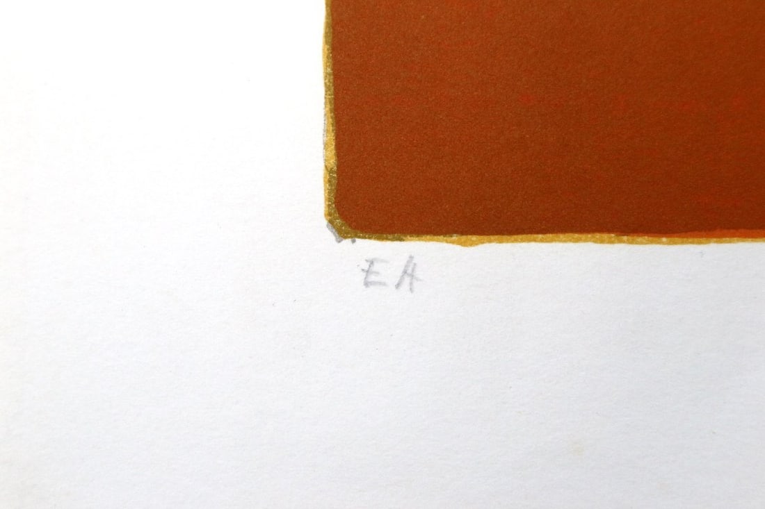 Minaux Original Lithograph La Robe Orange 1967 Signed & Numbered - 2