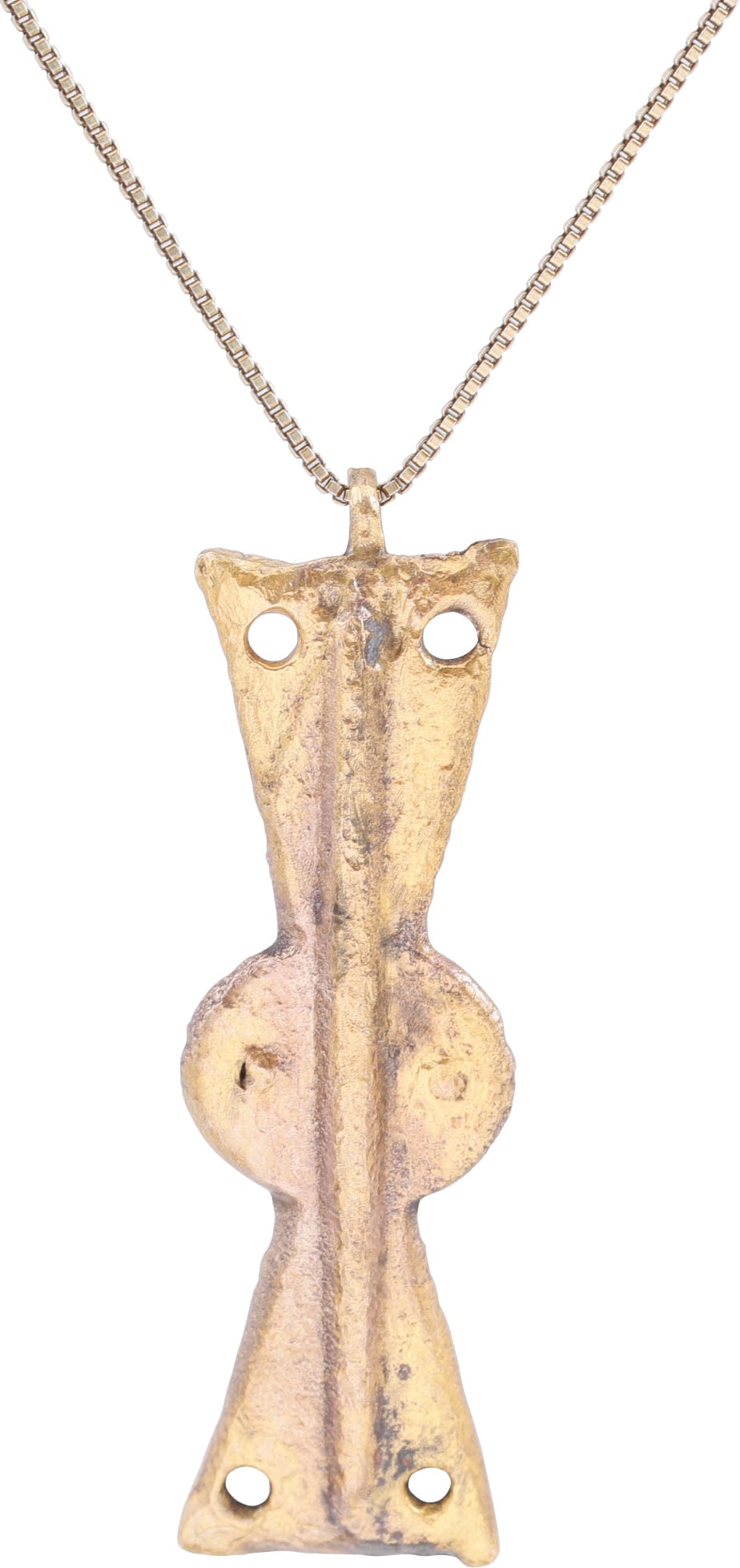 FINE ROMAN LEGIONARY’S SWORD BELT MOUNT NECKLACE, LATE 4TH CENTURY AD (1 of 4)