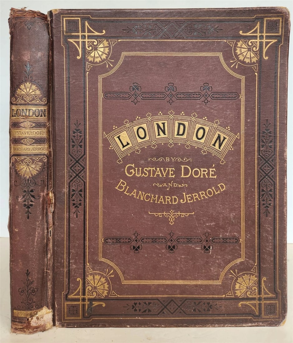 1872 LONDON PILGRIMAGE by B. Jerrold antique ILLUSTRATED by GUSTAVE DORE FOLIO (1 of 13)