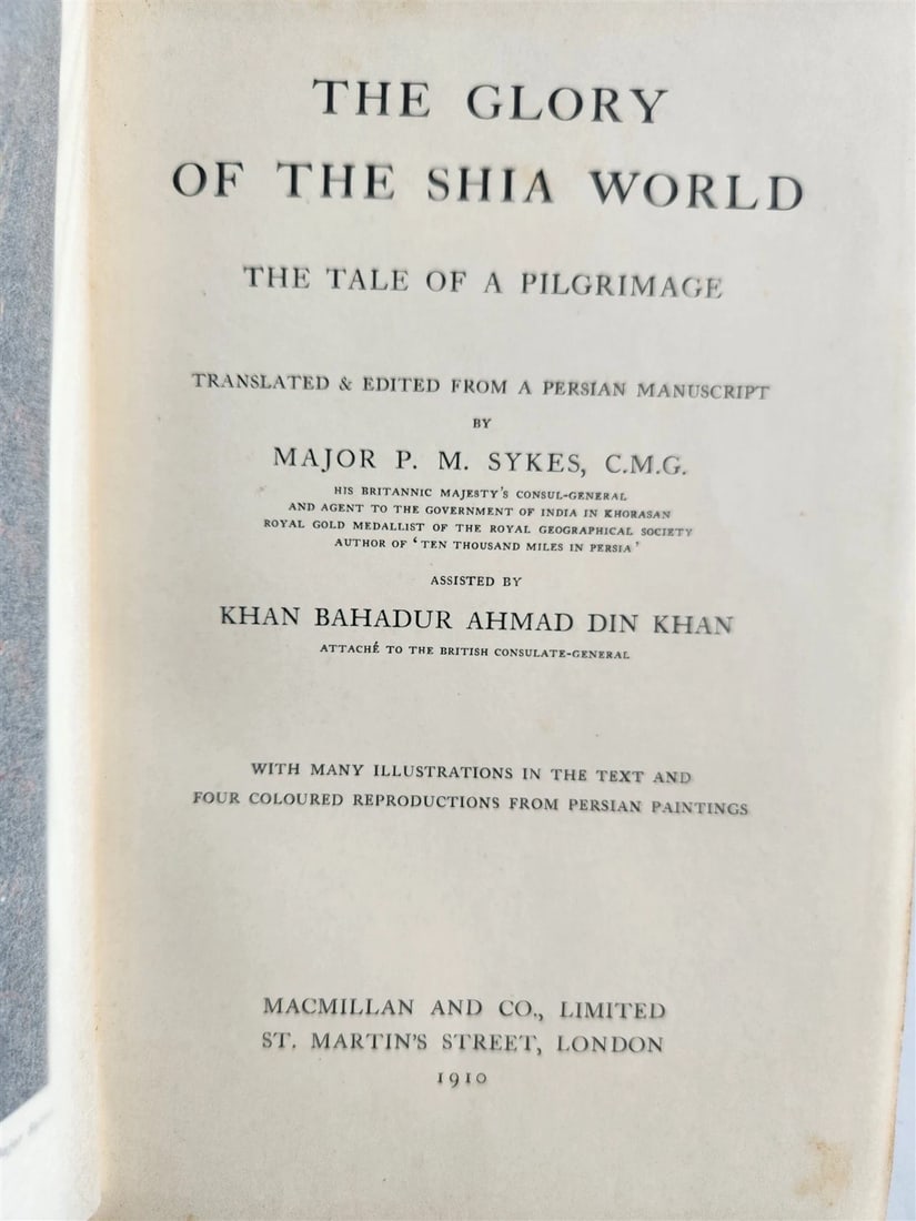 1910 TRAVEL to PERSIA ILLUSTRATED antique GLORY OF SHIA WORLD (1 of 13)