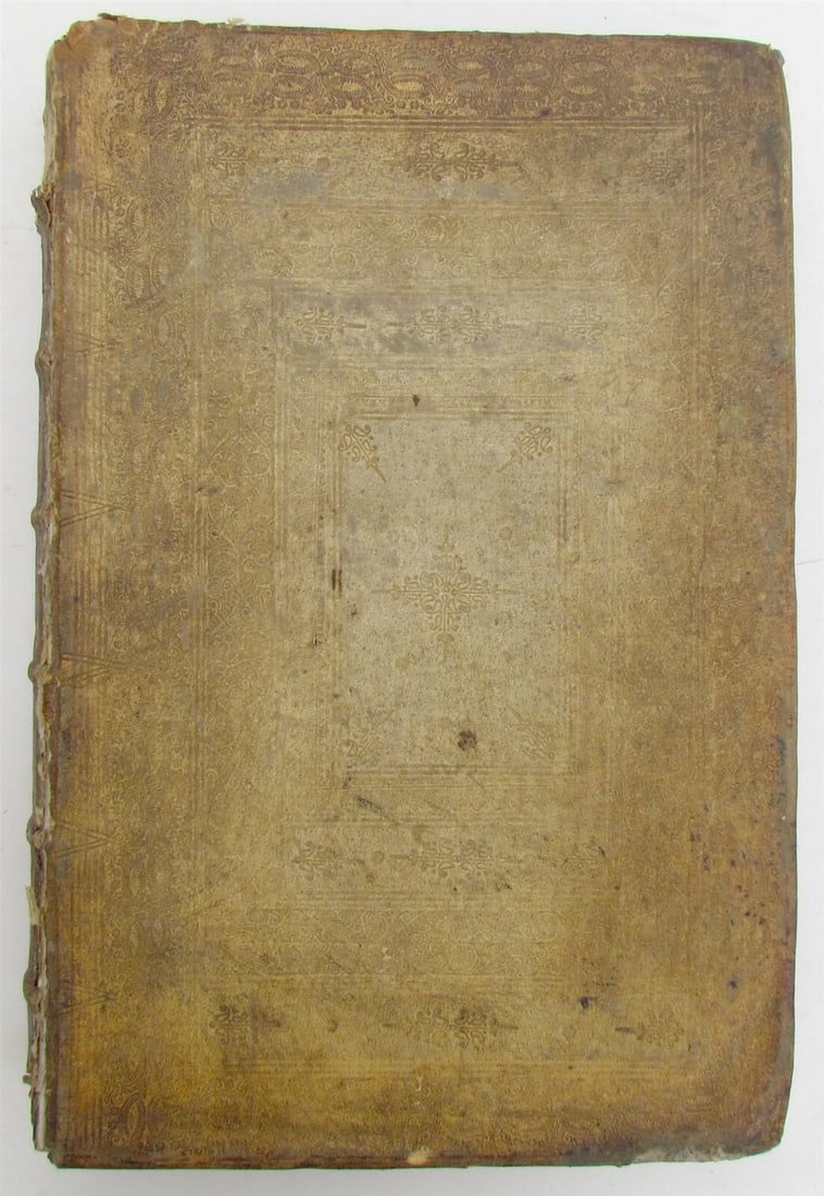 1718 ANTIQUE BLIND-STAMPED PIGSKIN BOUND FOLIO SACRORUM BIBLIORUM CONCORDANTIAE (1 of 4)