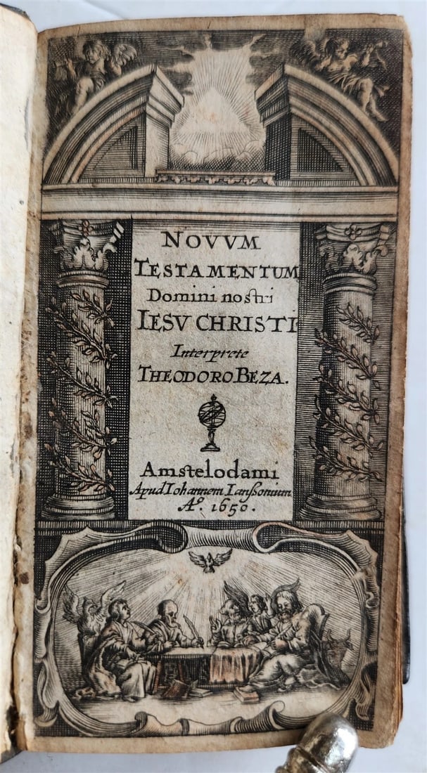 1650 BIBLE in LATIN antique BIBLIA LATINA NEW TESTAMENT by Th. BEZA (1 of 11)