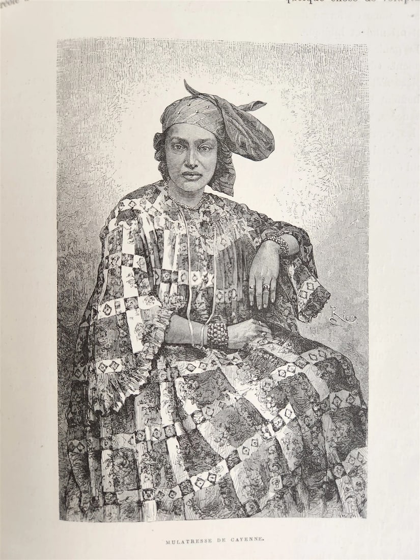 1867 FRENCH GUYANA VOYAGE ILUSTRATED antique FOLIO - 7