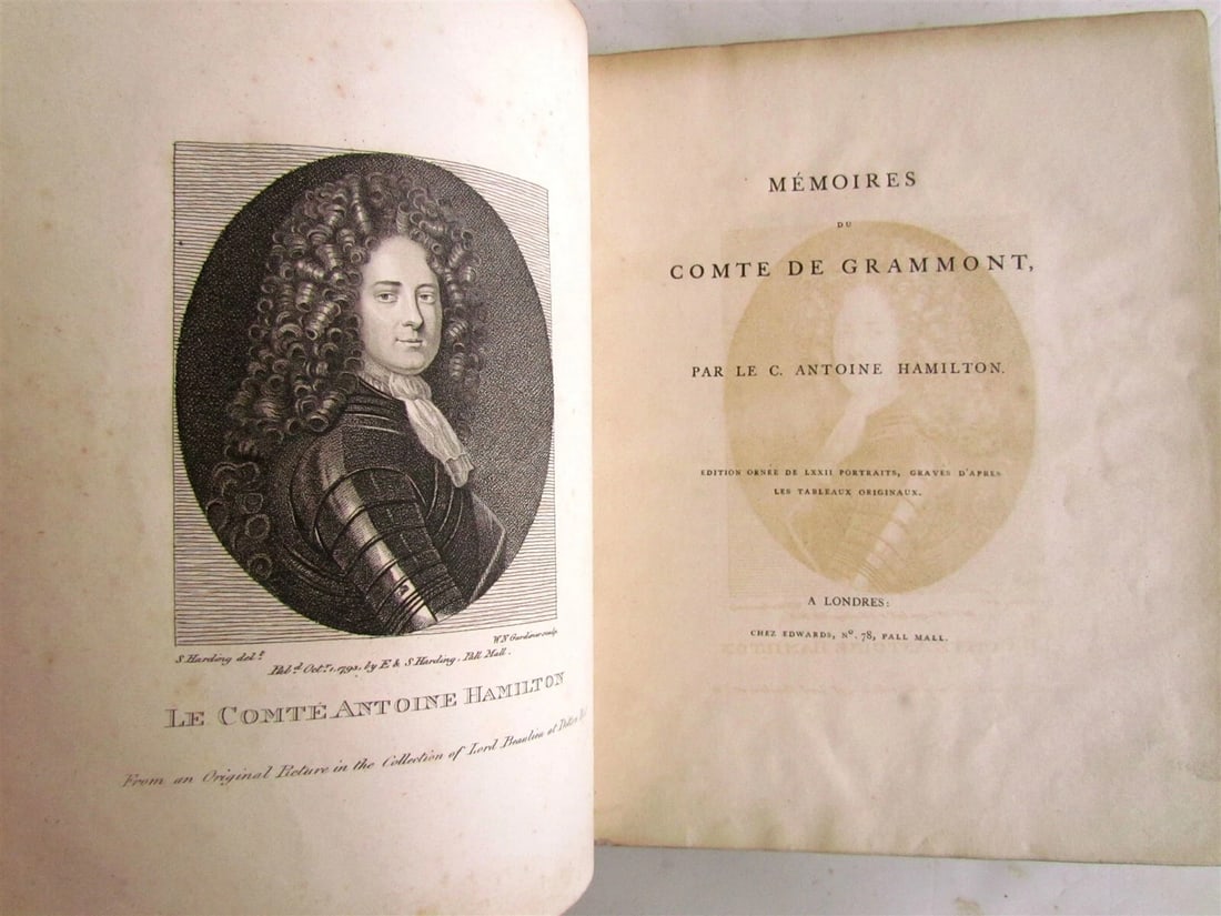 MEMOIRES du COMTE DE GRAMMONT 18th century antique Antoine Hamilton ILLUSTRATED (1 of 11)