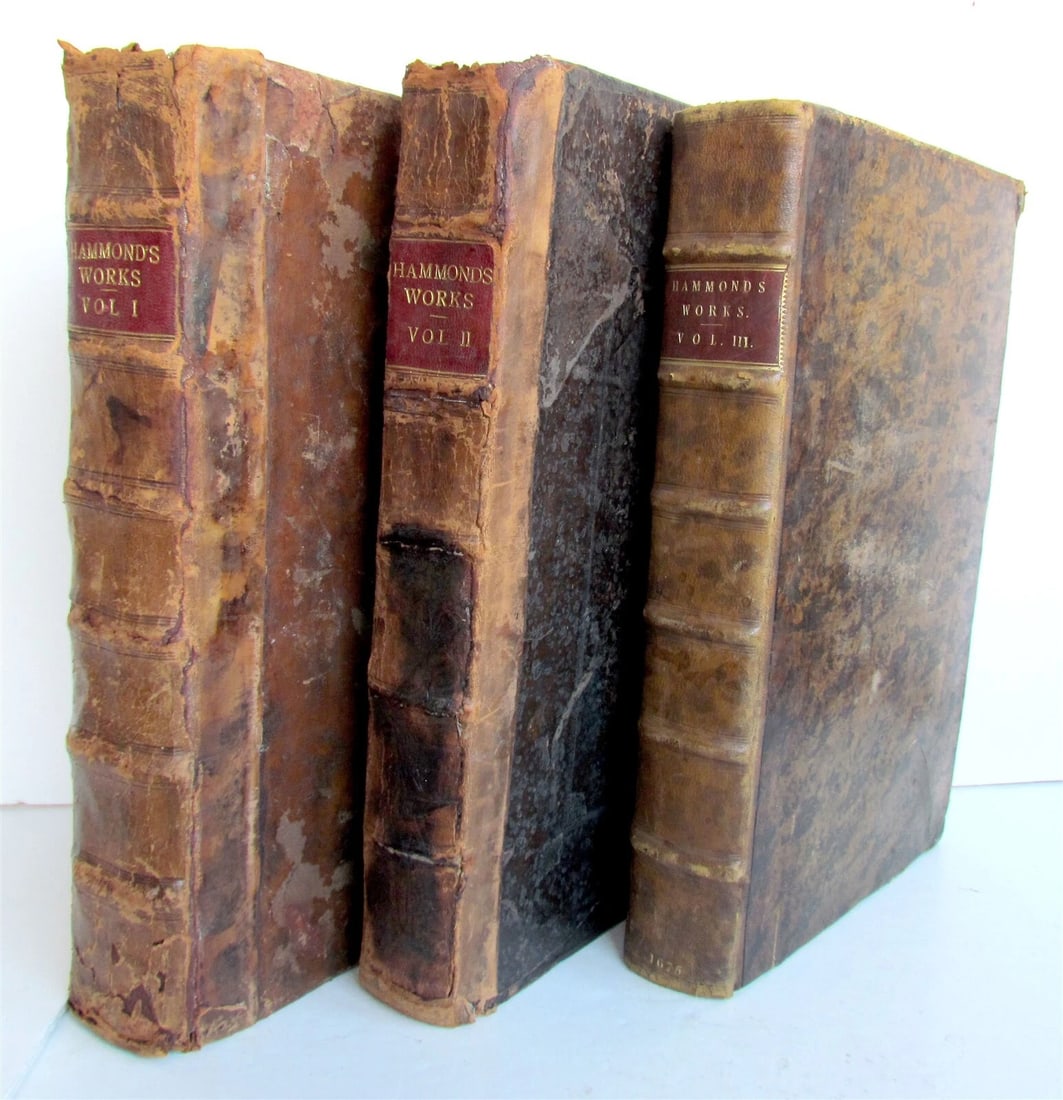 1674-1684 THE WORKES by HENRY HAMMOND 3 volumes antique FOLIOS in ENGLISH (1 of 11)