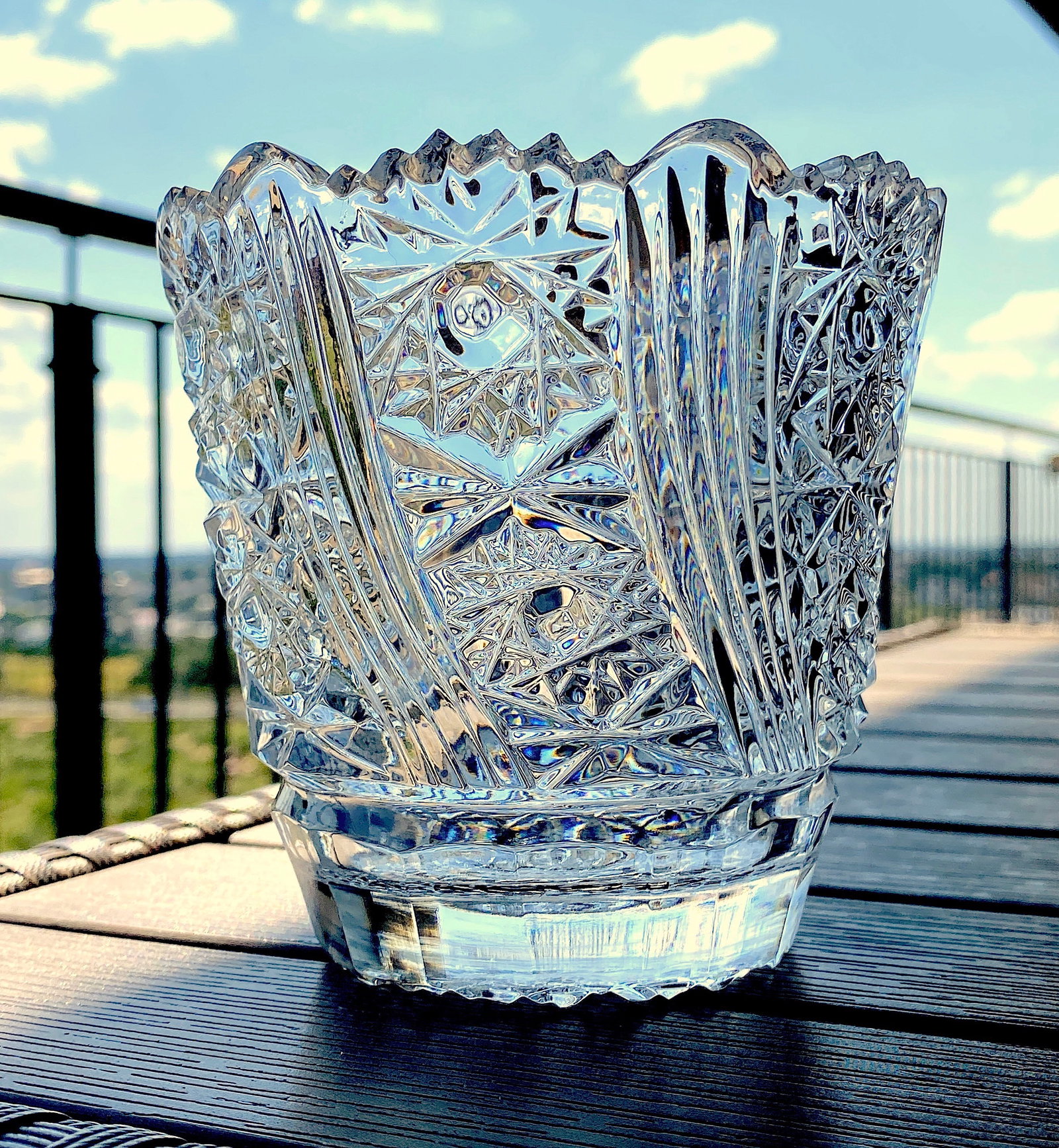 Vintage Bohemian crystal 24% PbO - 8
