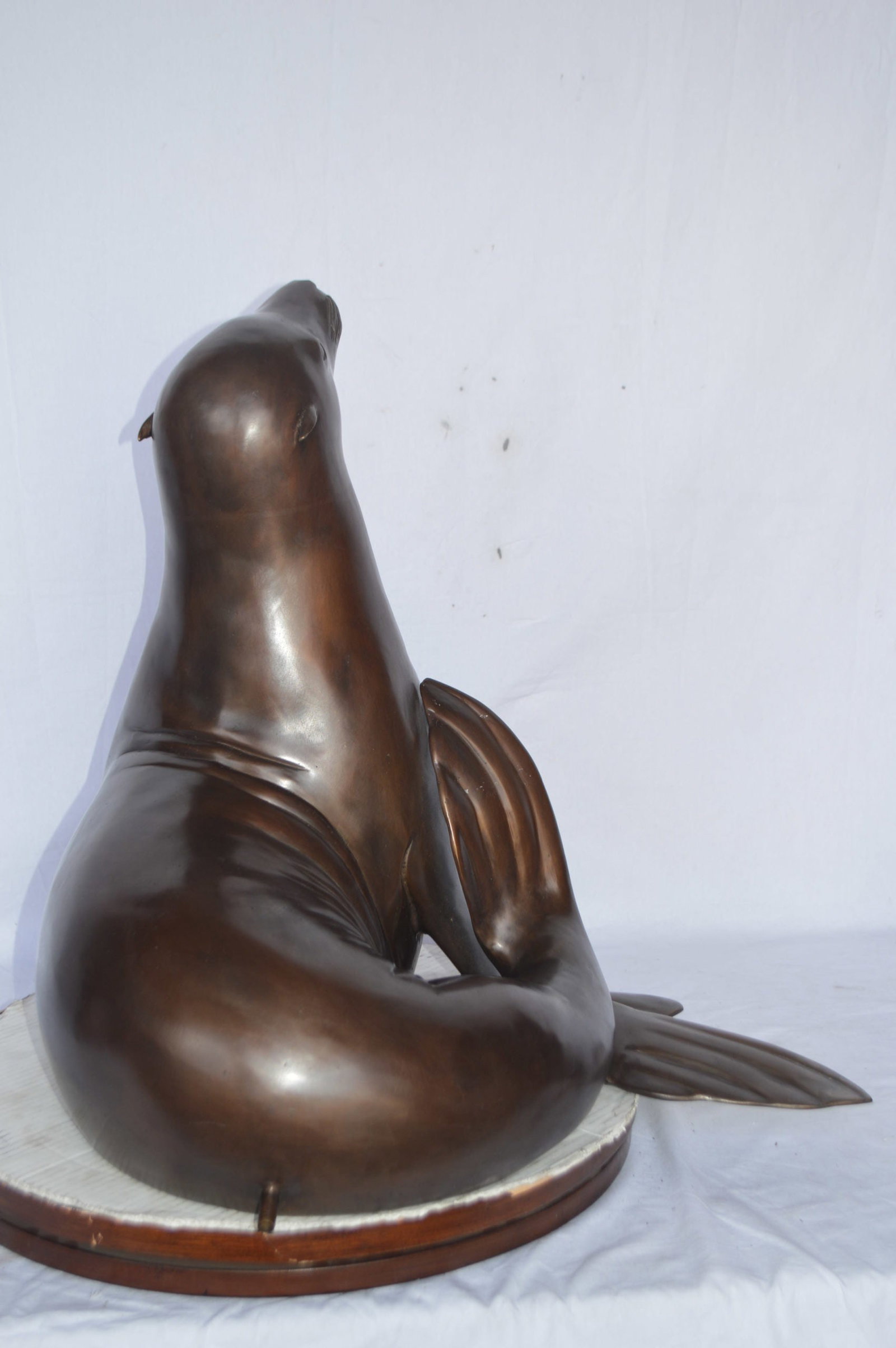 Seal Fountain made of bronze statue - Size: 35"L x 24"W x 27"H. - 6