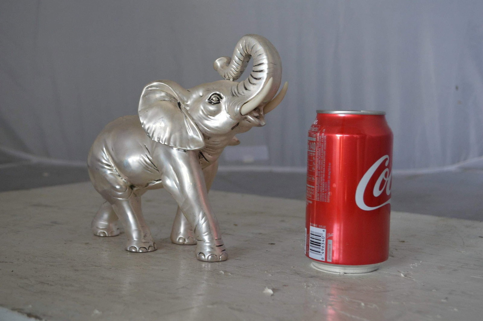 Elephant statue made of resin - Size: 9"L x 4"W x 8"H. - 4