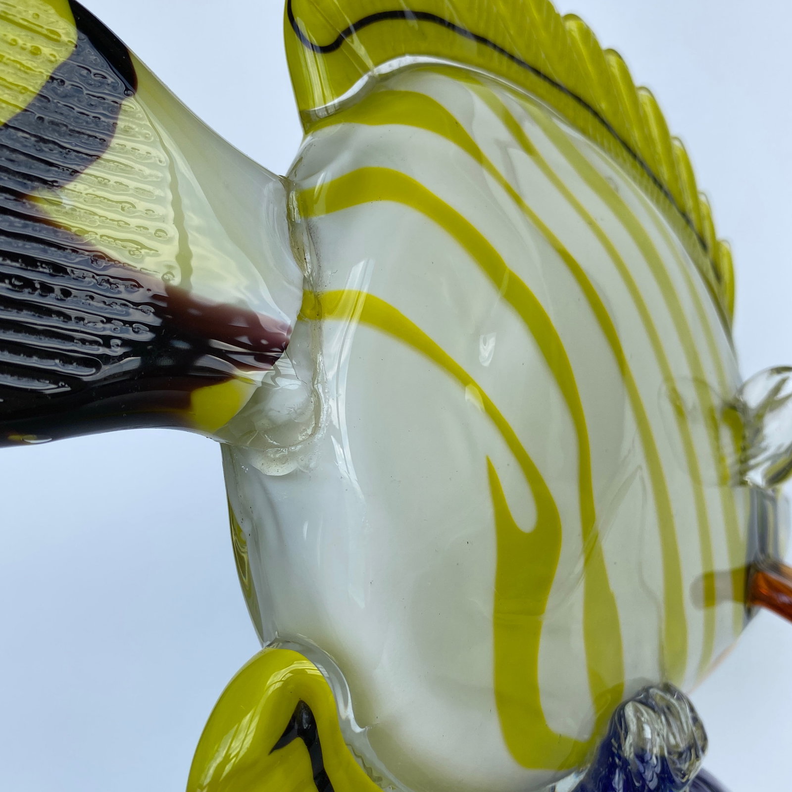 Blown glass fish on a pedestal - 5
