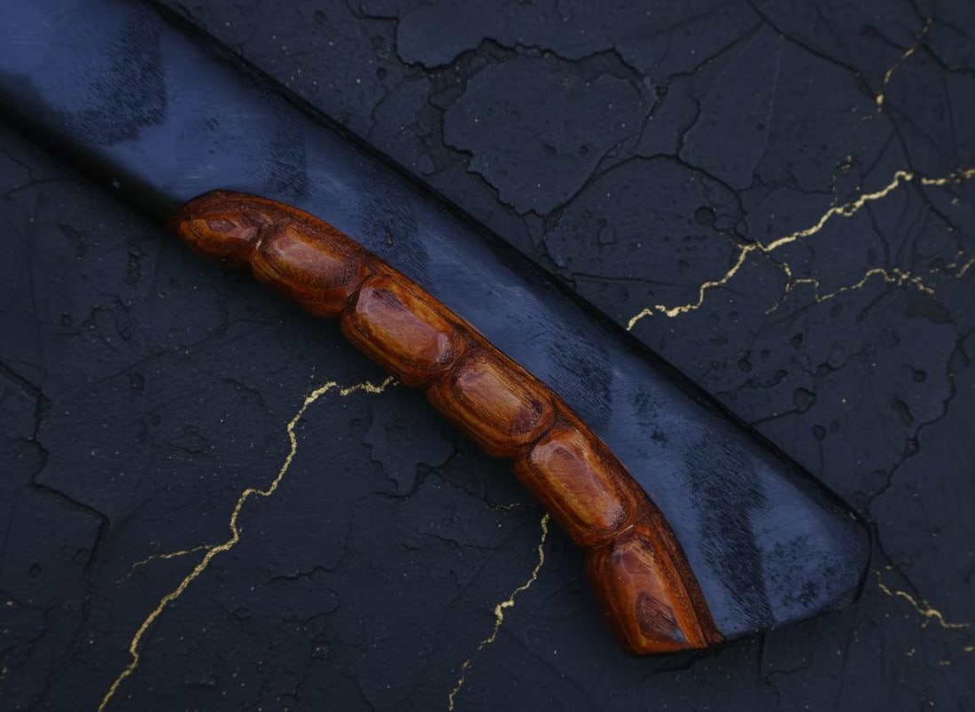 Hand Forged Carbon Steel Viking Axe with Engraved Ash Wood Handle & Sheath - 5