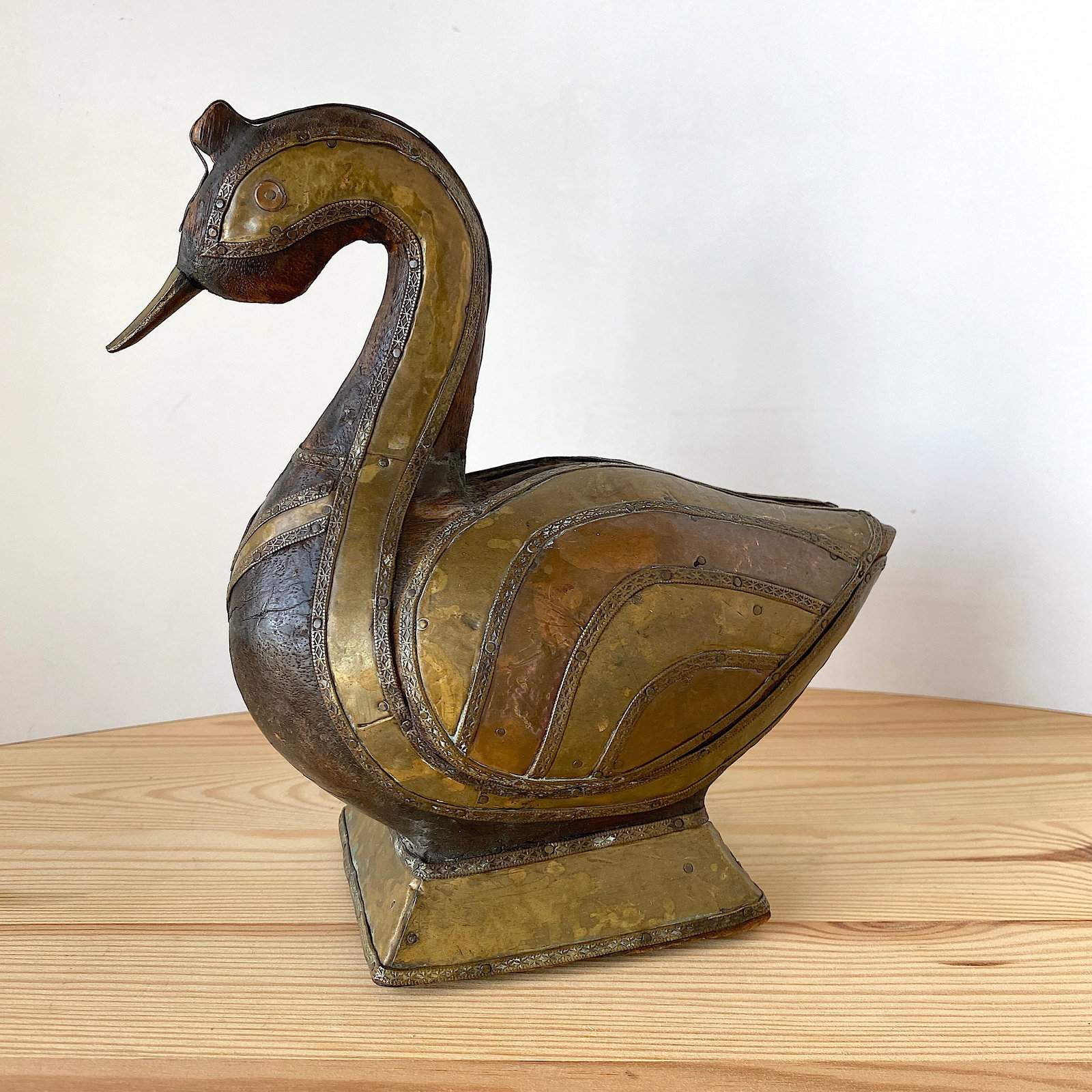 Brass copper duck statue - 2