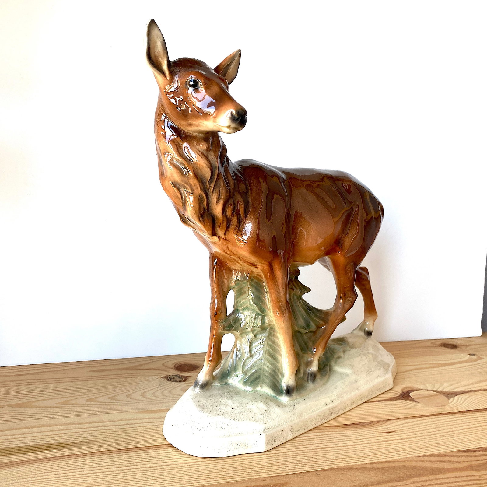 Signed Porcelain deer - 2