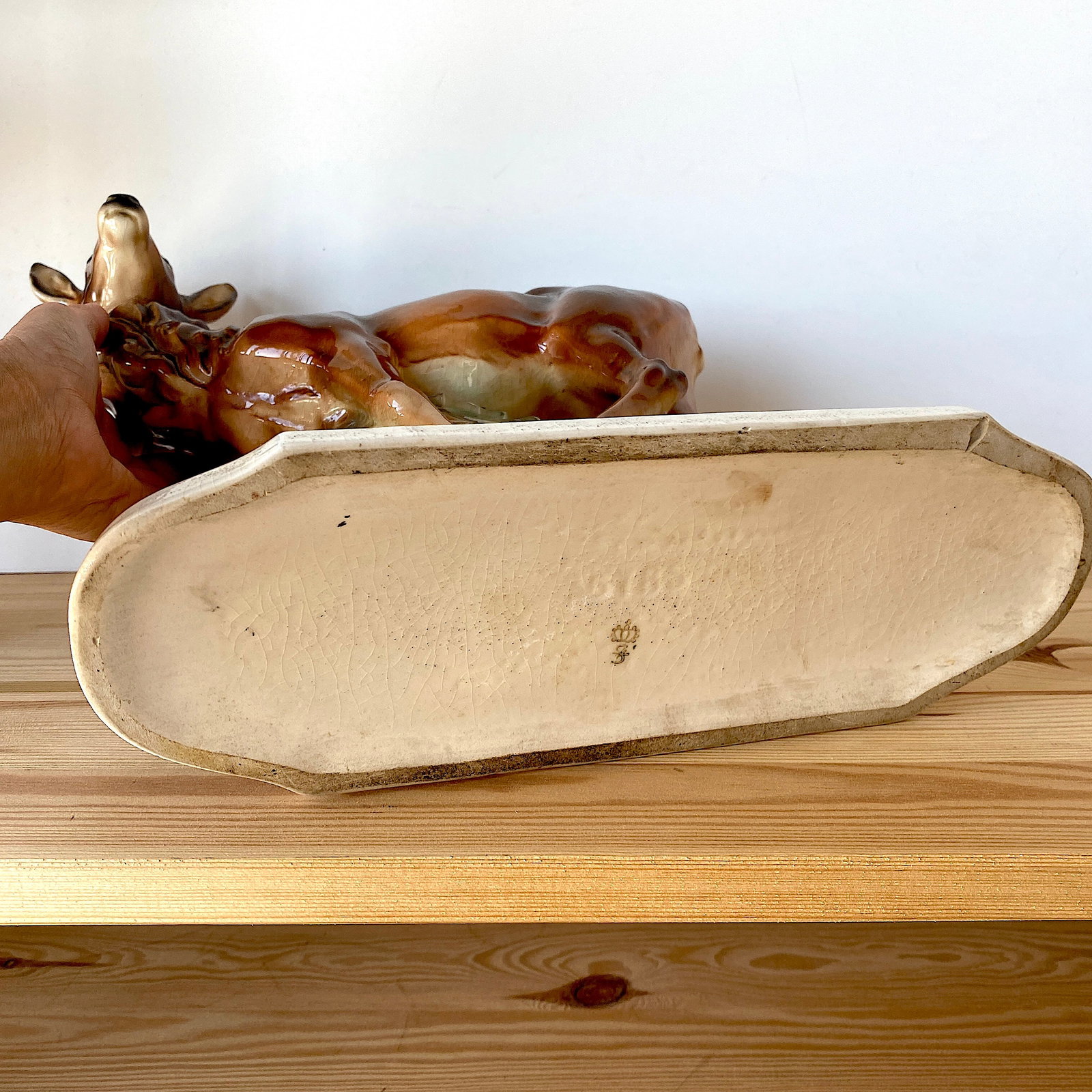 Signed Porcelain deer - 8