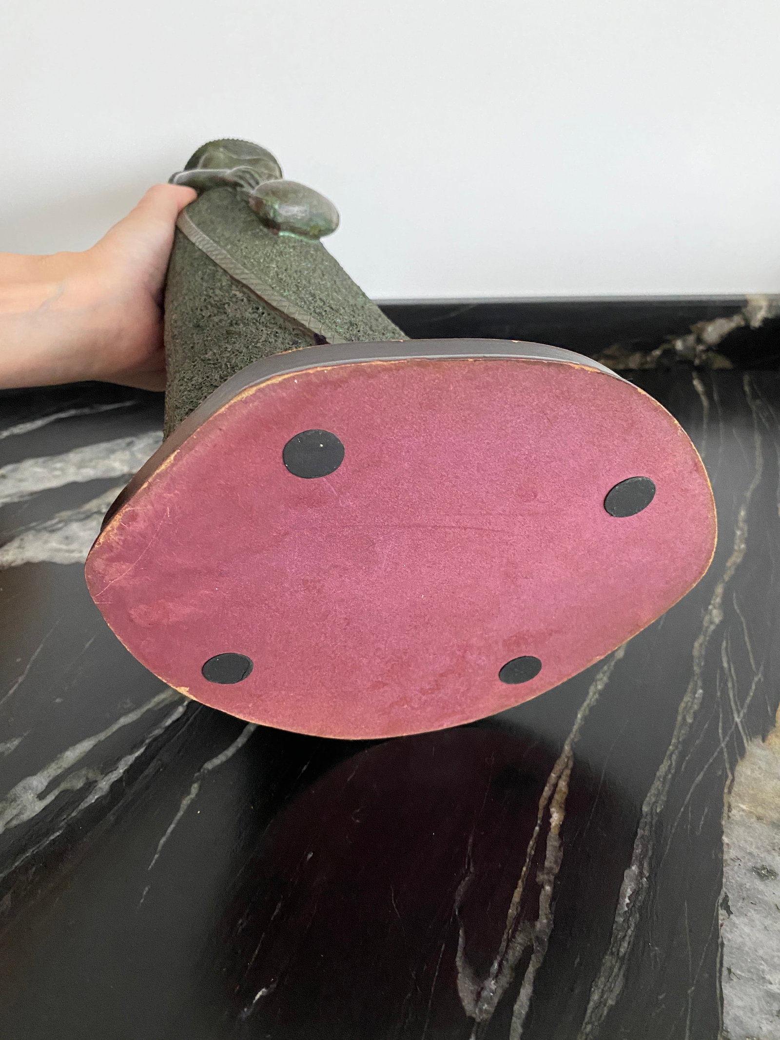 Remarkable Vintage Bronze Statue shaped like an African Woman - 7