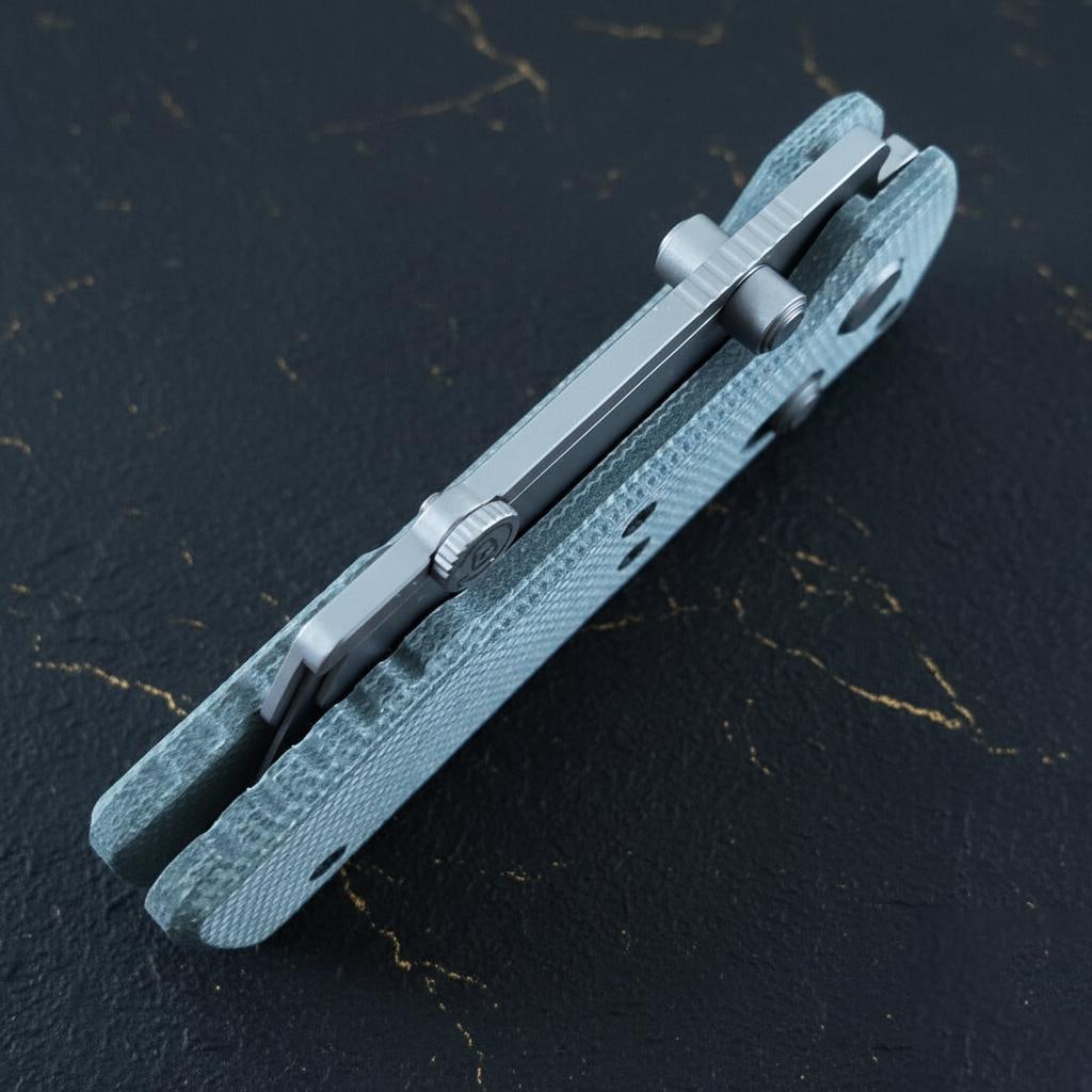 Green Micarta Oknife Otacle U1 Folding Knife with Quick Change Replaceable Blade - 6