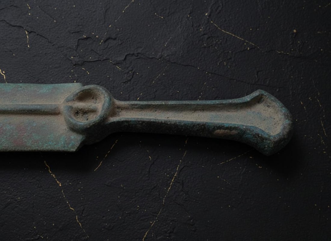 Ancient Luristan Bronze Dagger Antique Persian Style Sword Akinak Weapon - 4