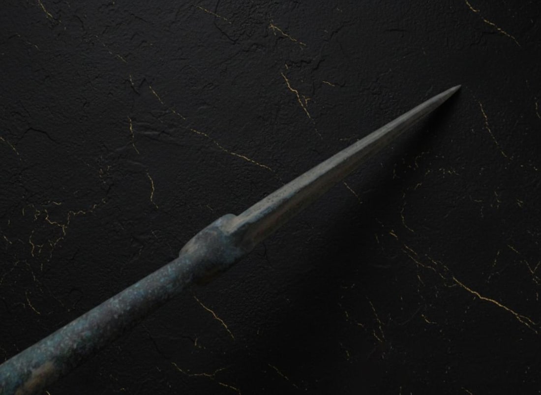 Ancient Luristan Bronze Dagger Antique Persian Style Sword Akinak Weapon - 7