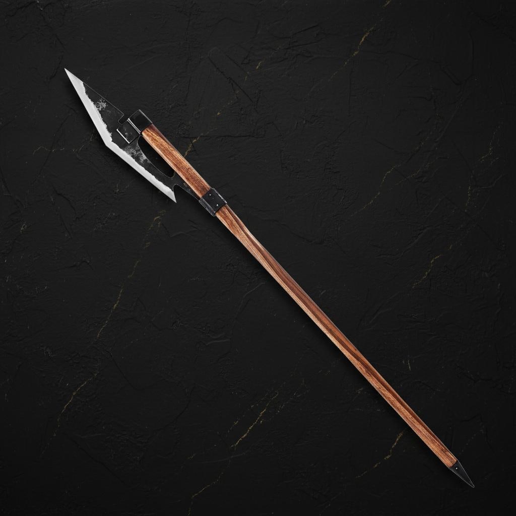 Forged Steel Viking Battle Axe Reproduction 63 Inch Medieval Wood Polearm - 2