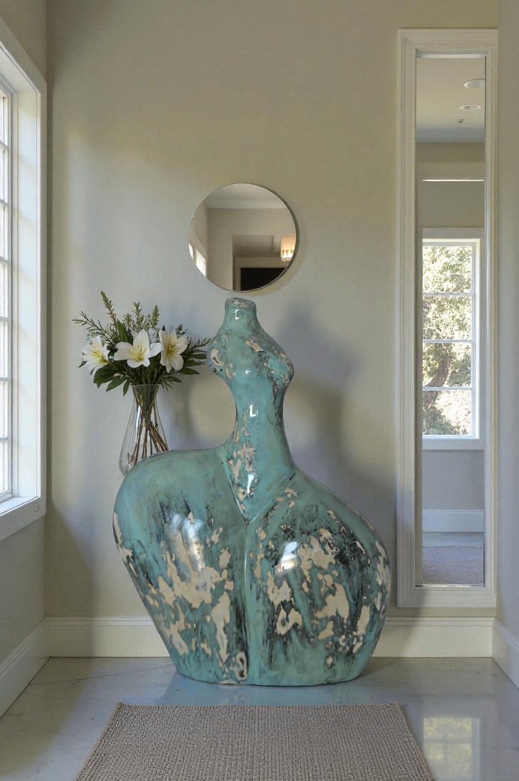 Resin sculpture of a Women body - modern art - Size: 13"L x 6"W x 20"H. - 2