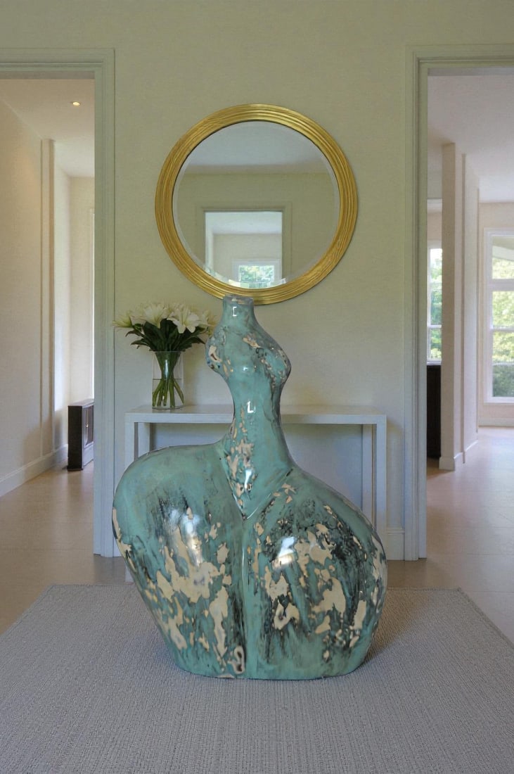 Resin sculpture of a Women body - modern art - Size: 13"L x 6"W x 20"H. - 3