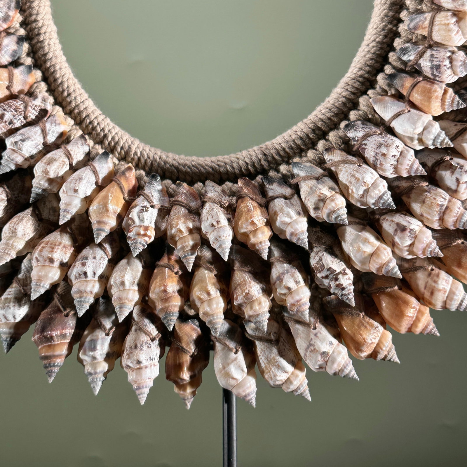 Decorative shell necklace on a custom stand - 4