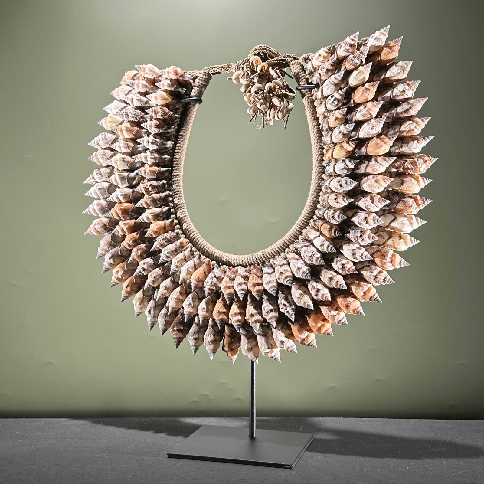 Decorative shell necklace on a custom stand - 7