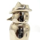 Art Deco Chrome Penguin In A Fedora Figure - 6