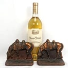 Pair Iron Riderless Iron Horse Bookends - 2