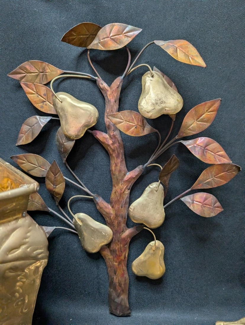 HUGE 10+ lbs Vintage Brass Decor Lot 21pc Mixed Animal Floral Sconce Wall Art - 13