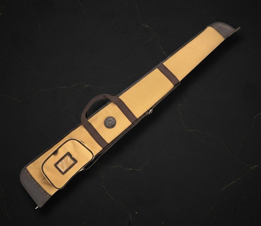 Padded Canvas and Leather Shotgun Case Gun Slip Bag with Adjustable Sling - 7