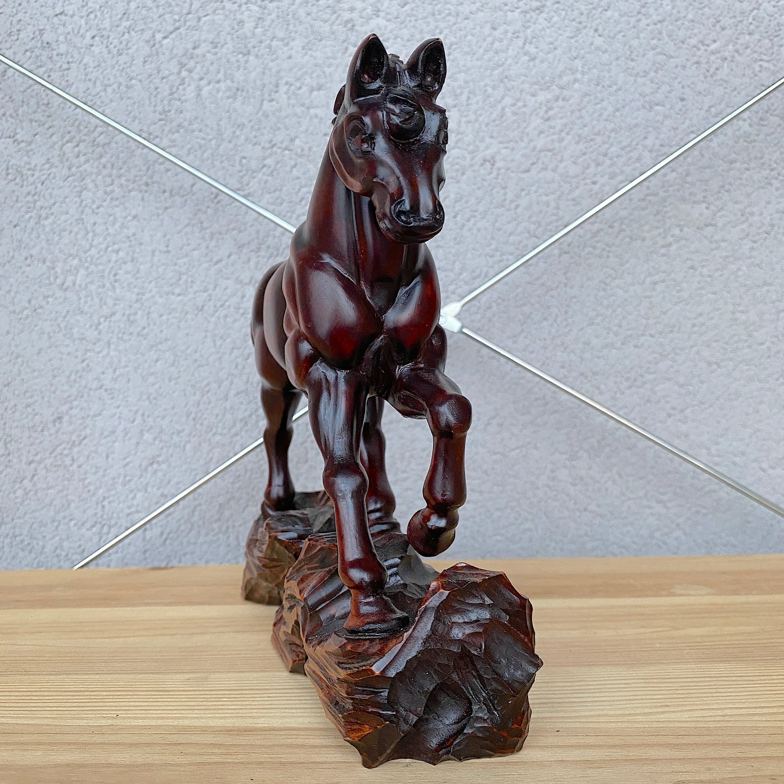 Wooden Hand carved Horse statue - 3