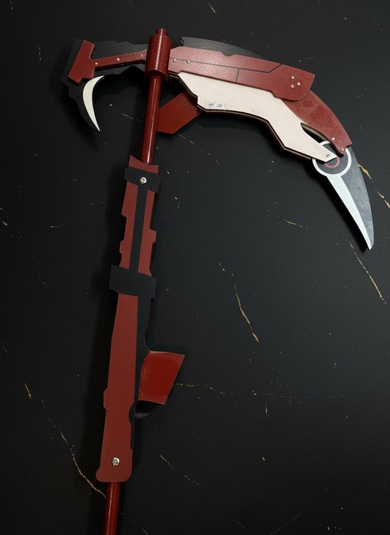 Crescent Rose Scythe 53" Wooden Cosplay Prop for RWBY Ruby Rose Costume - 5