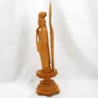 Vintage Chinese Carved Wood Guanyin Statue - 3