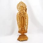 Vintage Chinese Carved Wood Guanyin Statue - 4