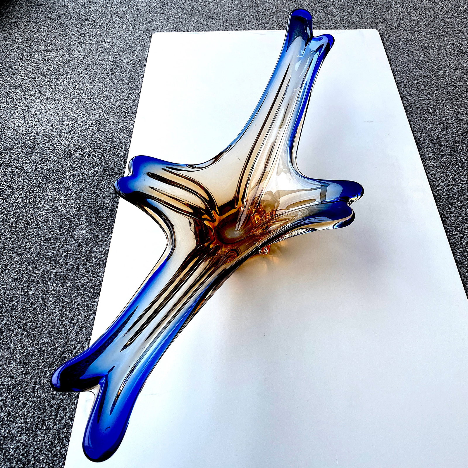 Vintage handcrafted Vase made from blown glass - 5