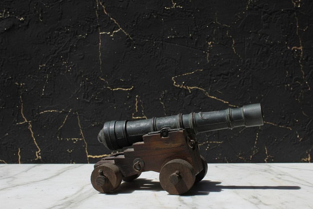 Decorative English Naval Cannon Model, XVI and XVII Century Replica Made in Mexico - 9
