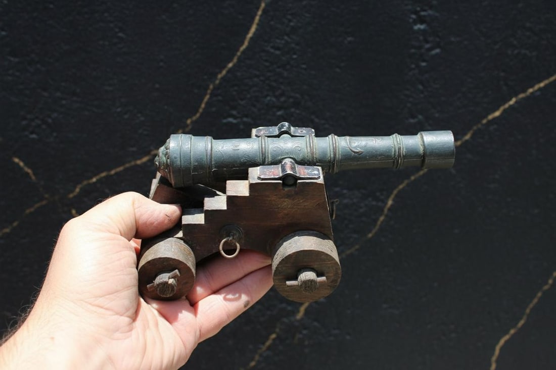 Decorative English Naval Cannon Model, XVI and XVII Century Replica Made in Mexico - 14