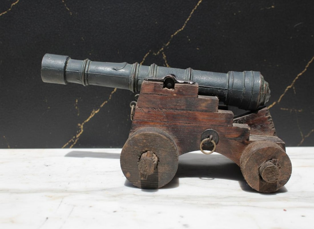 Decorative English Naval Cannon Model, XVI and XVII Century Replica Made in Mexico - 2