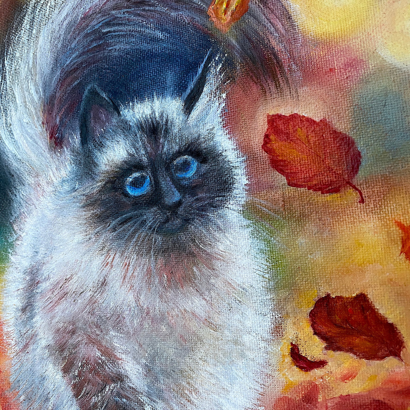 Hand painted cat portrait - 2