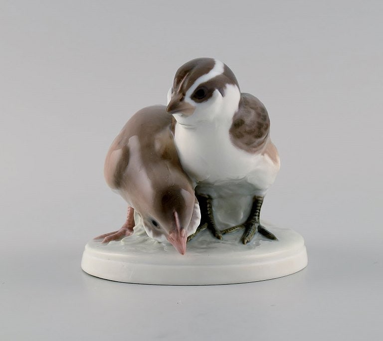 Rare Bing & Grøndahl porcelain figure. Two birds. Model number 1778. Early 20th century. (1 of 8)