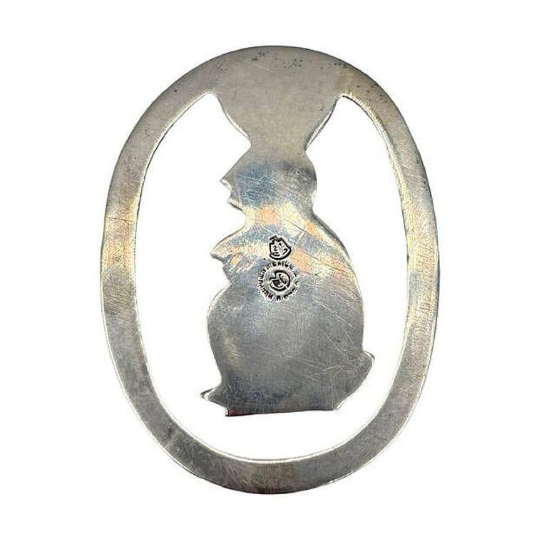 Vintage Hand Etched Taxco 925 Sterling Silver Bunny Rabbit Bookmark - 4