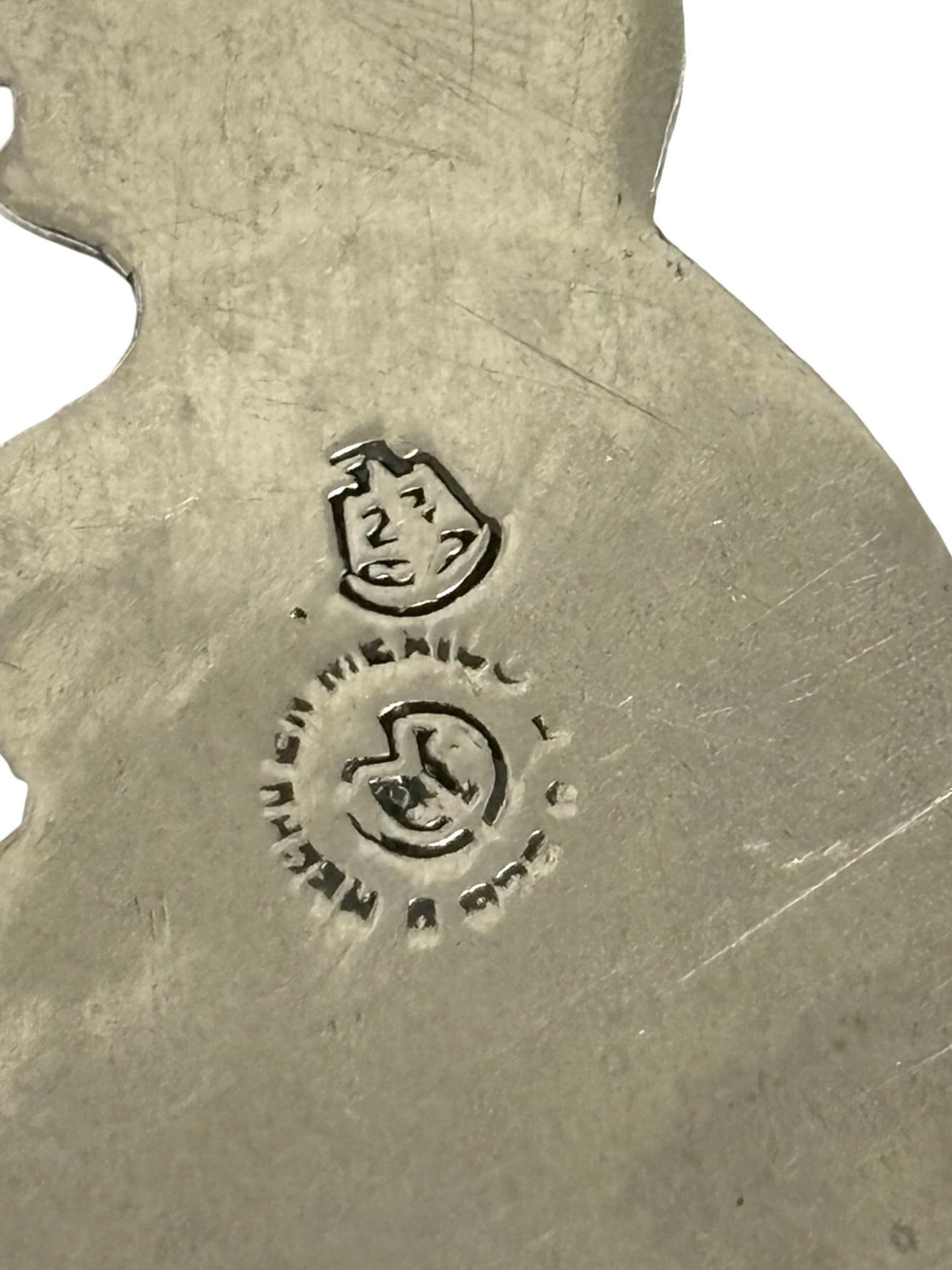 Vintage Hand Etched Taxco 925 Sterling Silver Bunny Rabbit Bookmark - 6