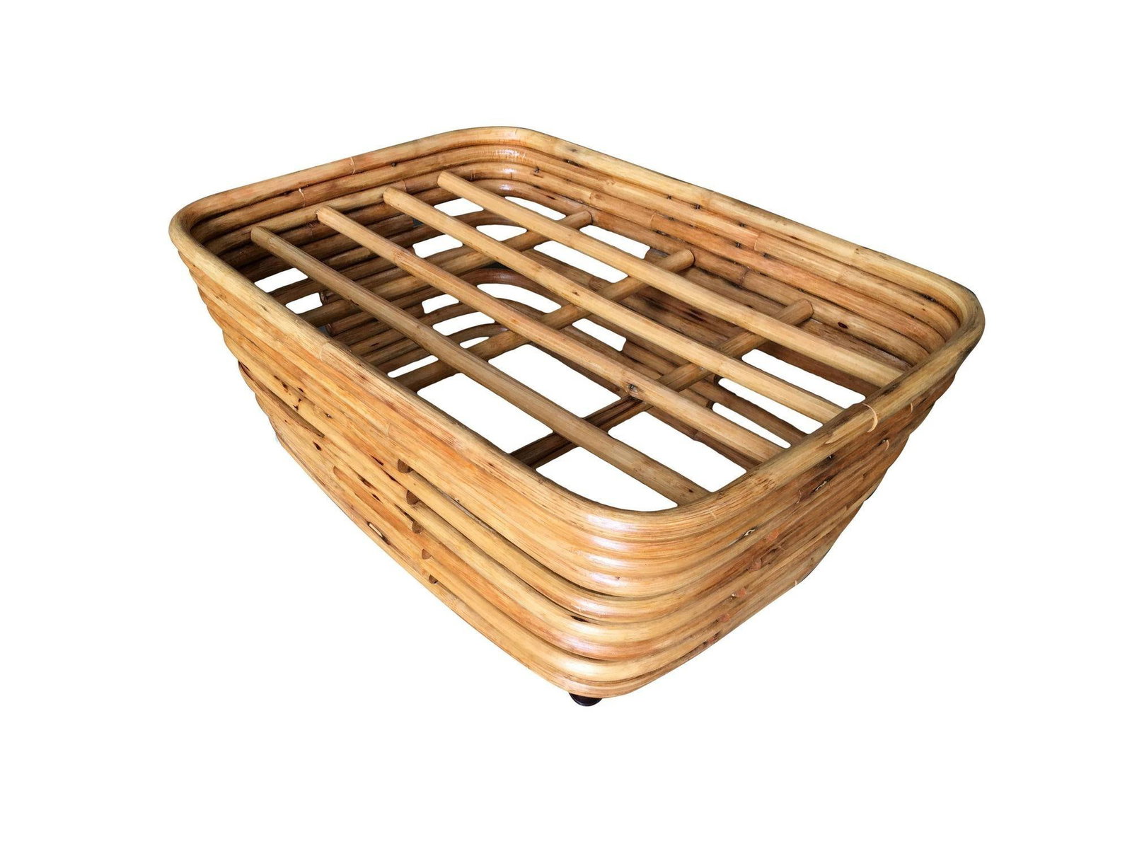 Restored Paul Frankl Six-Strand Wicker Sofa Rattan Living-Room Set with Cushions - 11