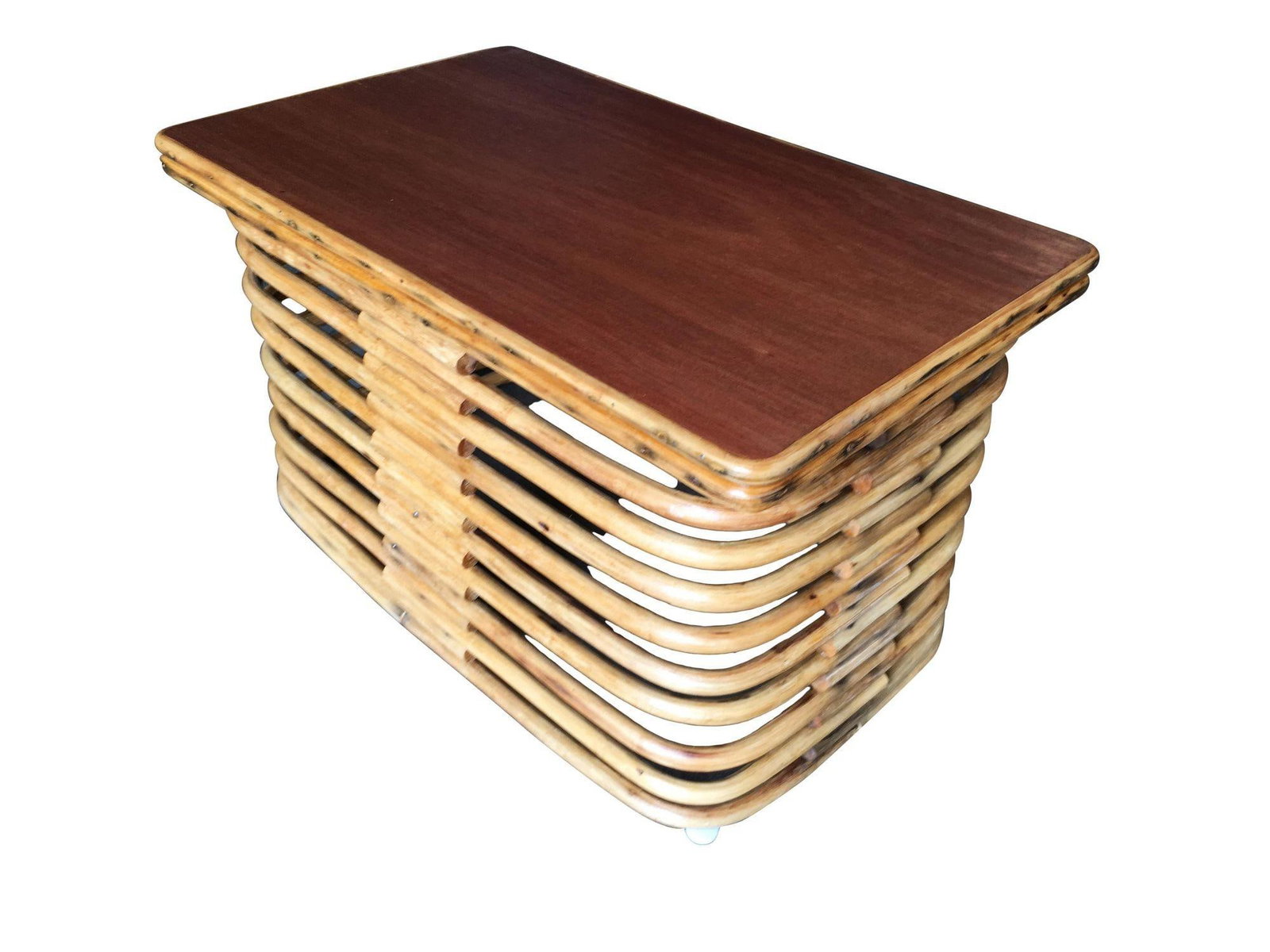 Restored Paul Frankl Six-Strand Wicker Sofa Rattan Living-Room Set with Cushions - 5