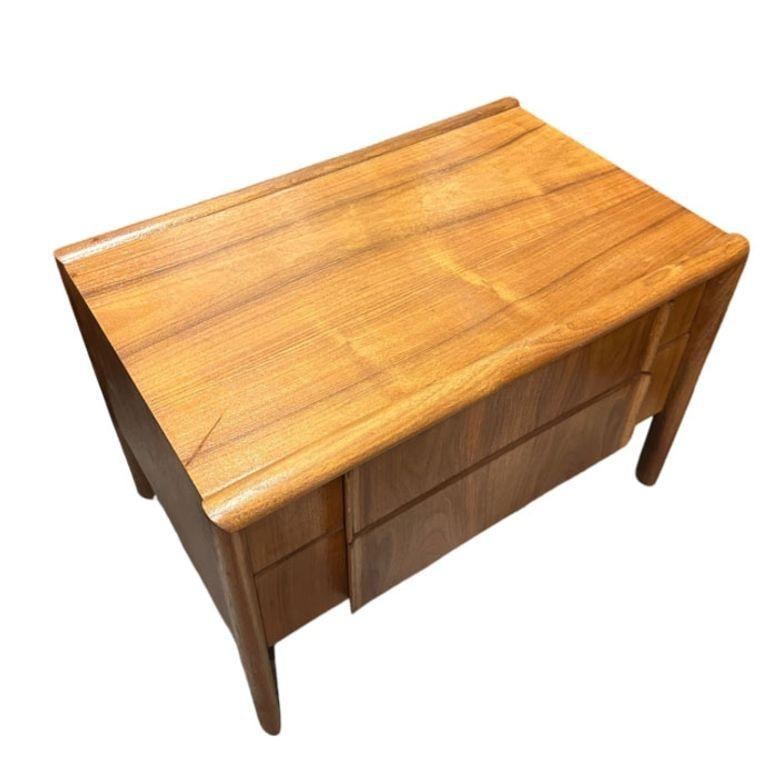 Mid Century "Parallel" Walnut End Table Commode by Barney Flagg For Drexel - 12
