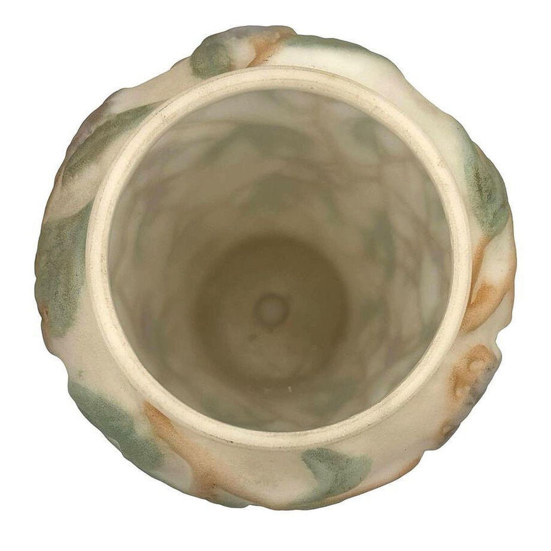 1924 Phoenix Consolidated Satin Glass Lamp Vase Base With Grape Leaves Floral - 5